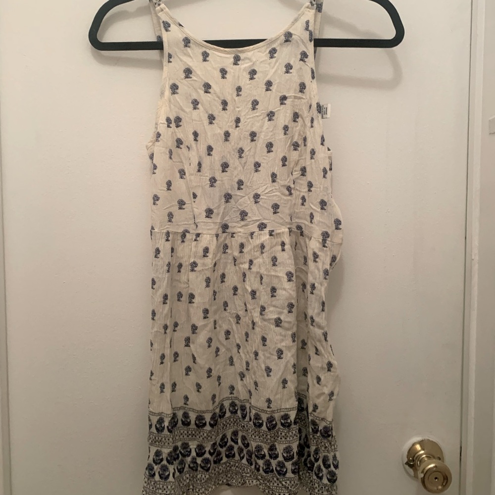 Blue and white sun dress